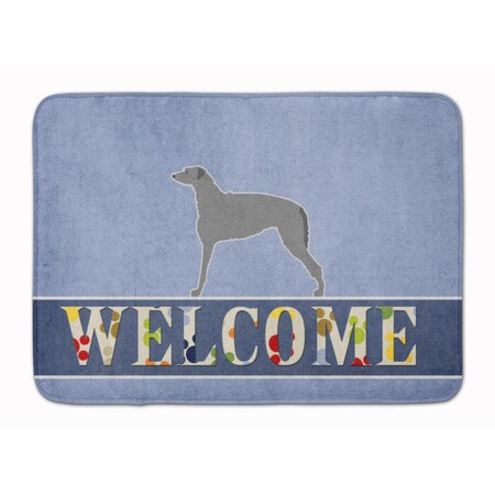 Carolines Treasures Scottish Deerhound Welcome Machine Washable Memory Foam Mat BB5500RUG